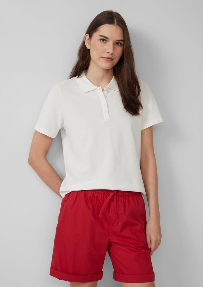 s.Oliver - female - Kort poloshirt van katoen piqué