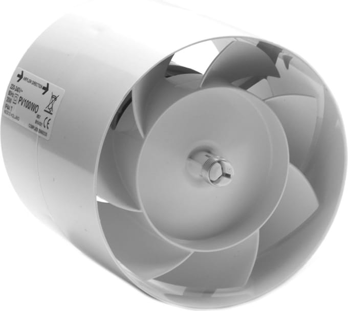 Buisventilator PV 100 wit