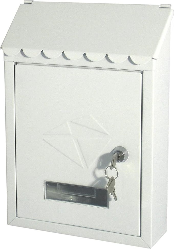 Brievenbus model Iron kleur crème - afmetingen 300x210x70 mm