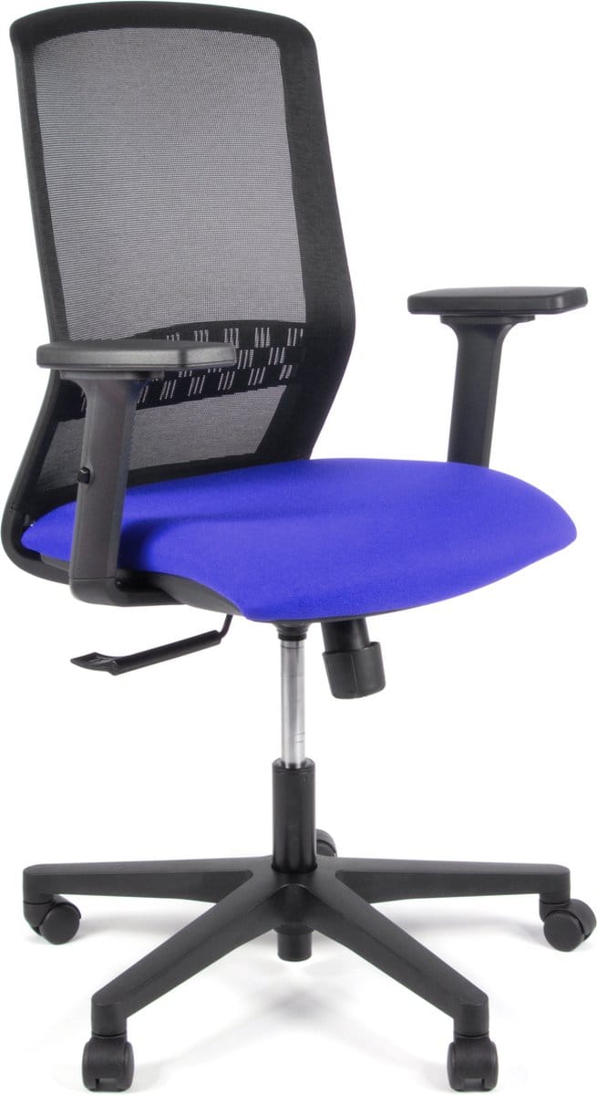 Linea bureaustoel - Tekna 01 - ergonomisch EN1335 - multi verstelbaar - max. draagvermogen 110kg - zwart/blauw
