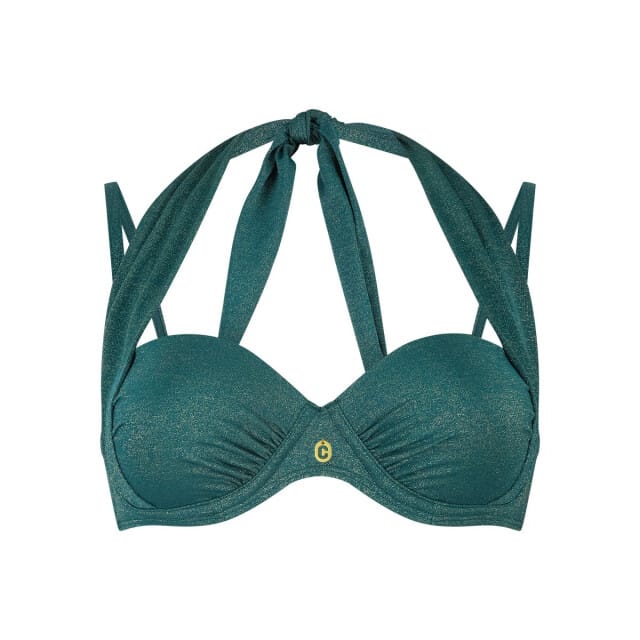 Ten Cate bikini top multiway bottle green voor Dames | Maat 40E (80E)