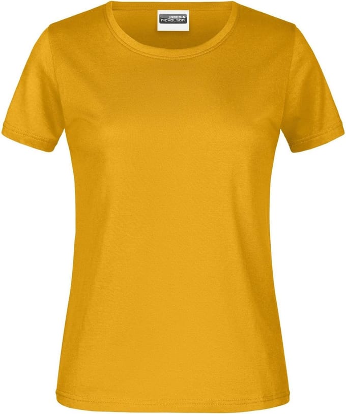 James And Nicholson Dames/dames Basic T-Shirt (Goudgeel)