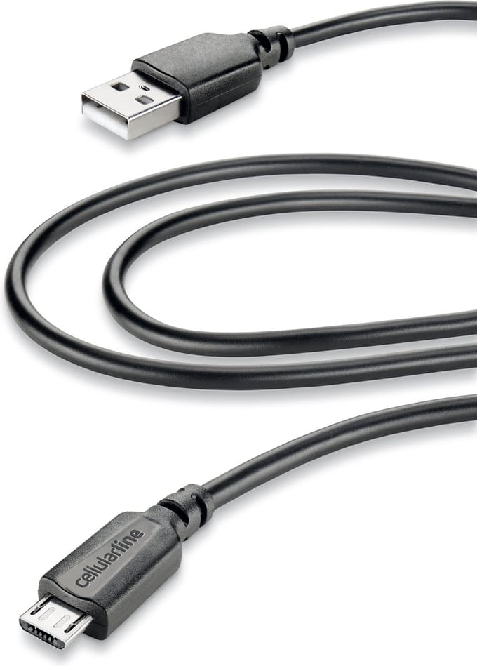 laad+datakabel micro USB 2m zwart