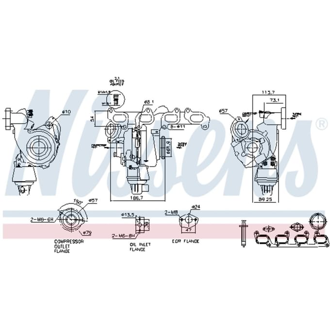Supercharger, drukvulling NISSENS 93285
