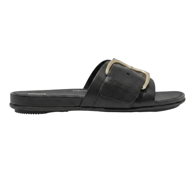 FitFlop Dames Leren Slippers (Zwart)