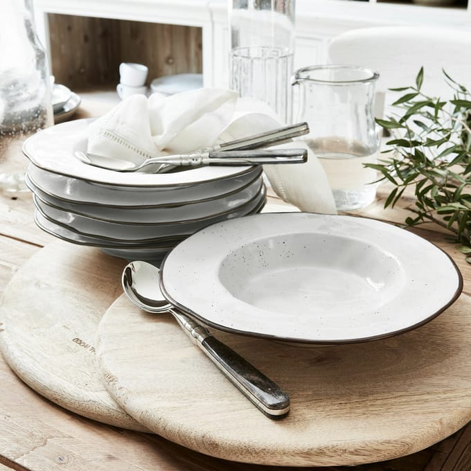 LOBERON Soepbord set van 6 Biarré wit