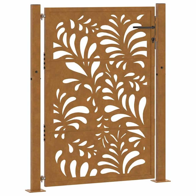 vidaXL - Poort - met - golfontwerp - 100x150 - cm - weervast - staal
