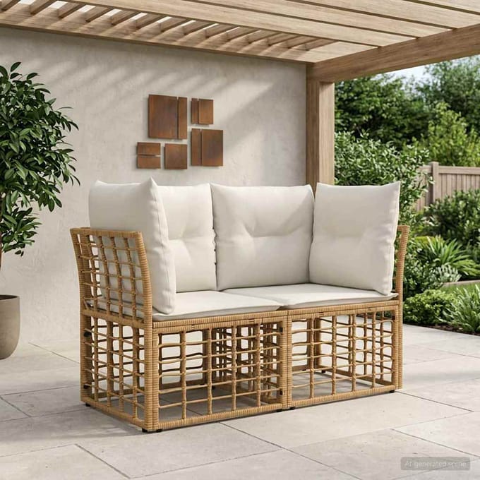 vidaXL - Buiten - loveseat - 2 - st - 2-Aantal - zitplaatsen