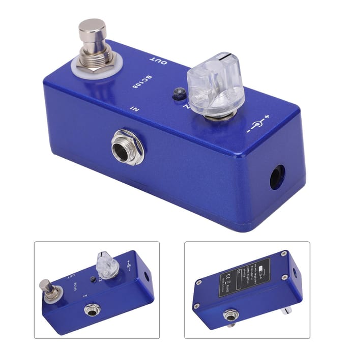 Pédale d'effet Fuzz Mini Métal avec True Bypass Accessoires pour Instruments de Musique blue