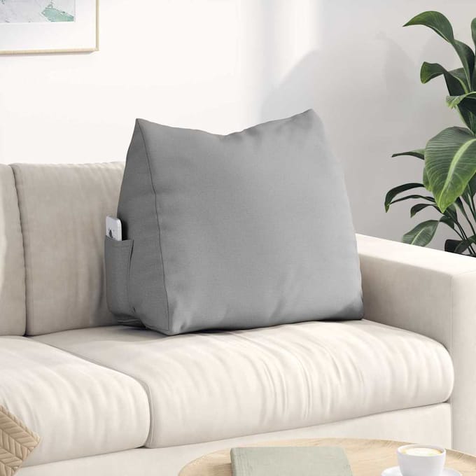 vidaXL Rugkussen Wolkengrijs 60 x 20 x 50 cm Stof