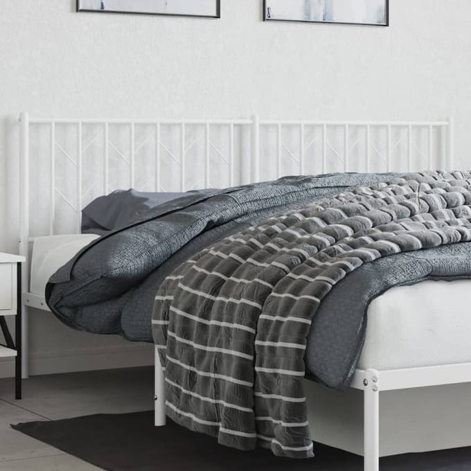 vidaXL - Vervangend - hoofdbord - 180 - cm - metaal - wit