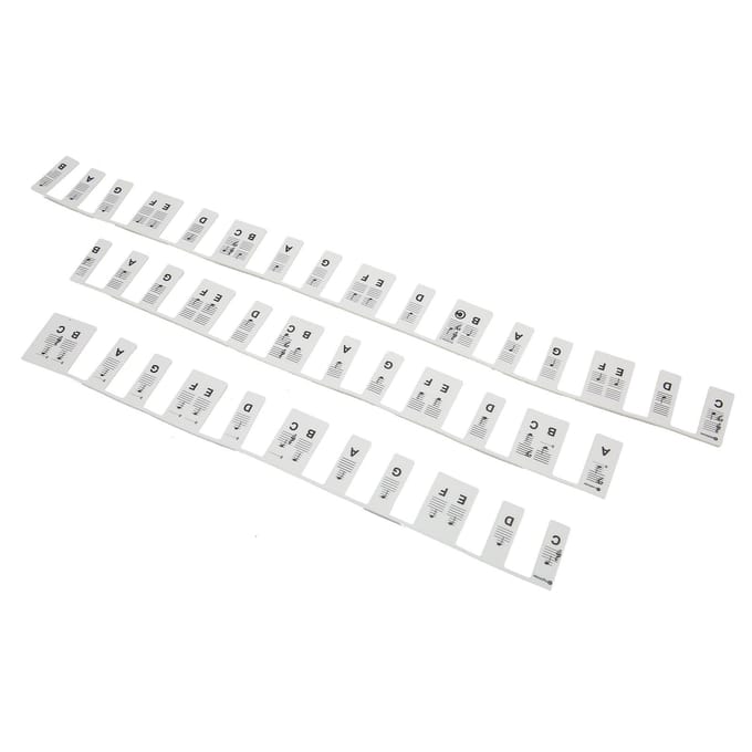 Autocollants pour Clavier de Piano Design Amovible 88 Touches Noir Imperméable Réutilisable Silicone Notes de Piano white