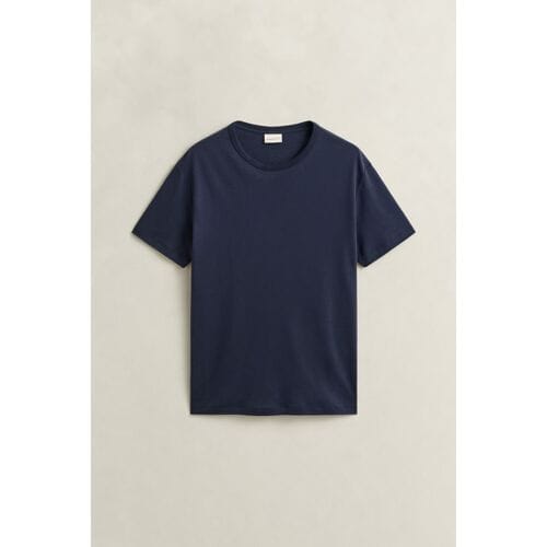Gant T-Shirt Interlock Short Sleeve Crew Neck Avond Blauw / male