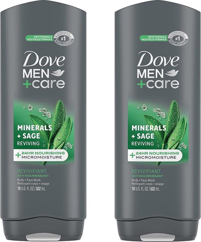 Dove Douchegel Minerals + Sage 2 x 400 ml