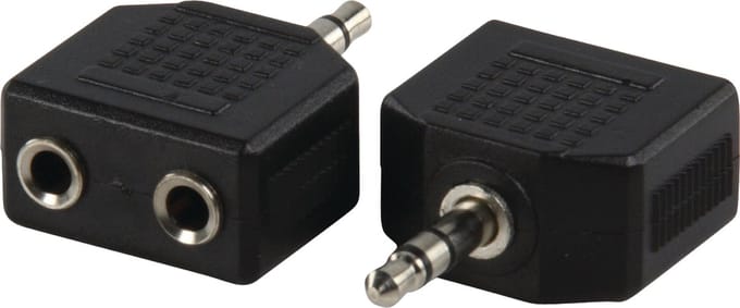 3,5mm Jack naar 2x 3,5mm Jack stereo audio splitter / zwart