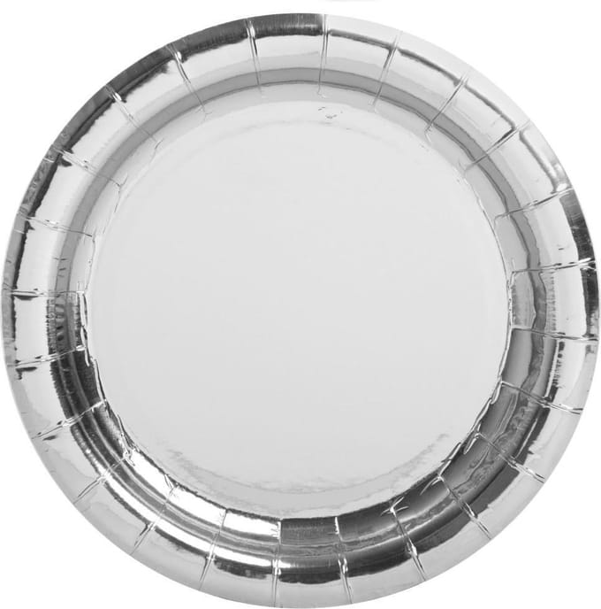 Haza Original Borden 18 Cm Papier Zilver 8 Stuks