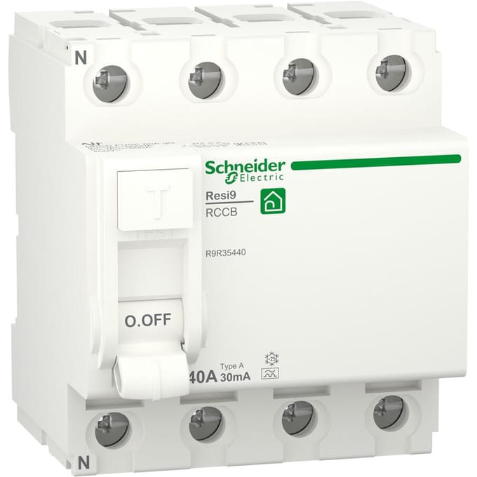 Schneider Electric Resi9 XP RCD/HPFI residual current circuit breaker 4P 40A 30mA class A 72mm
