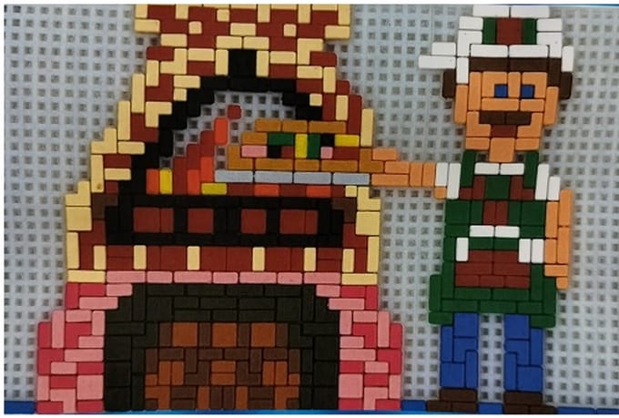 Stickit Pizzabakker met oven, ca. 860 steentjes