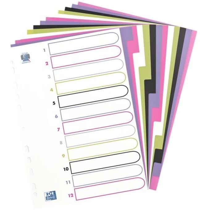 Kunststoftabbladen »MyColour« 12-delig 400005446 blanco A4