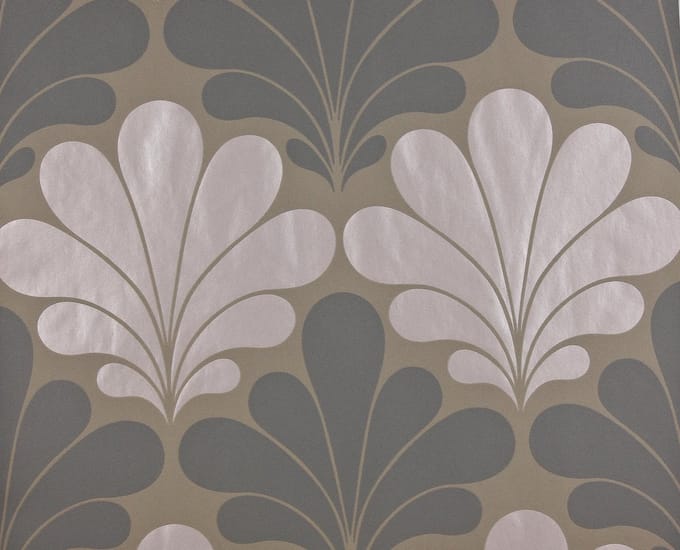 Dutch Wallcoverings Vliesbehang schelp - grijs/beige