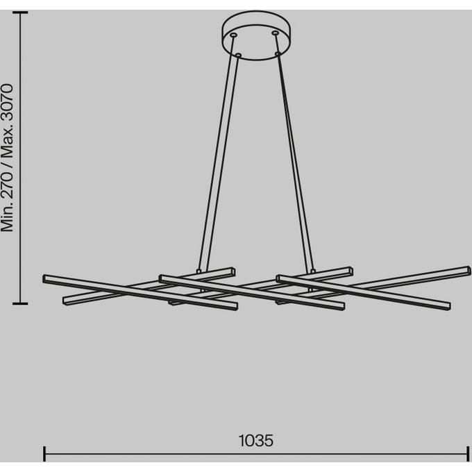 Maytoni LED hanglamp Halo, messingkleurig, lengte 103,5 cm