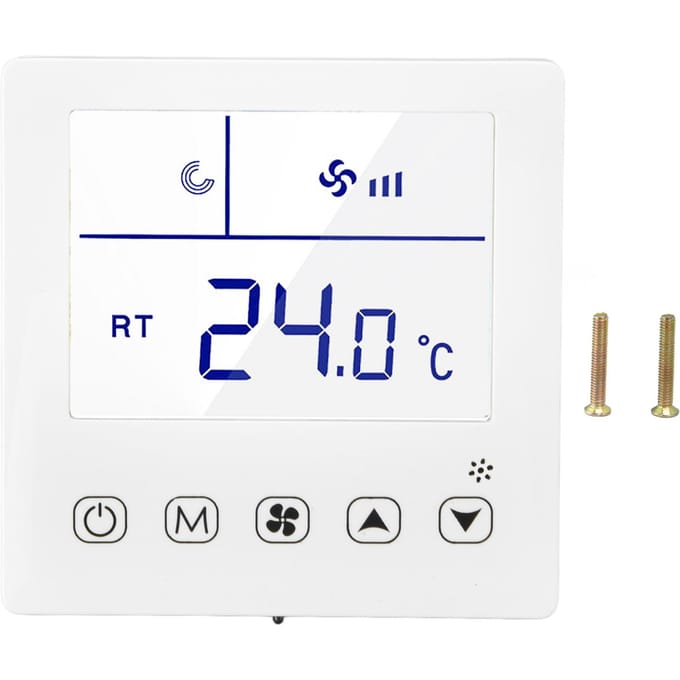 Digitale Thermostaat Ventilatiefunctie Nauwkeurige LCD-weergave Airconditioning Temperatuurregelaar voor blue