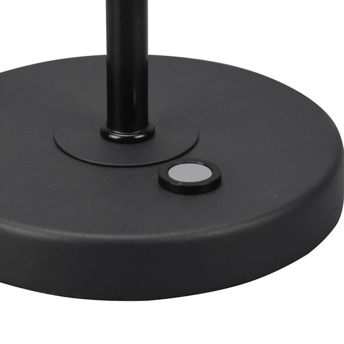 Trio Lighting Curtis tafellamp met flexibele arm en dimmer zwart
