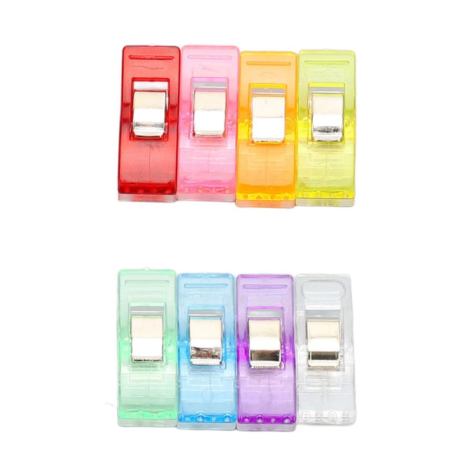 100 STUKS Transparante Display Clip Multifunctionele Platte Kop Transparante Mini Knijpers Clip pink