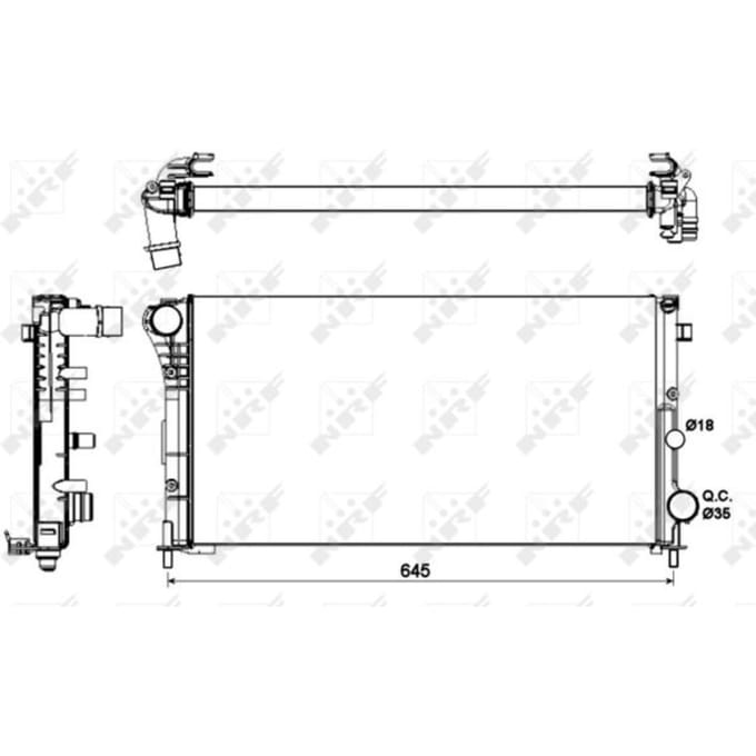 Radiator, motorkoeling NRF 58185