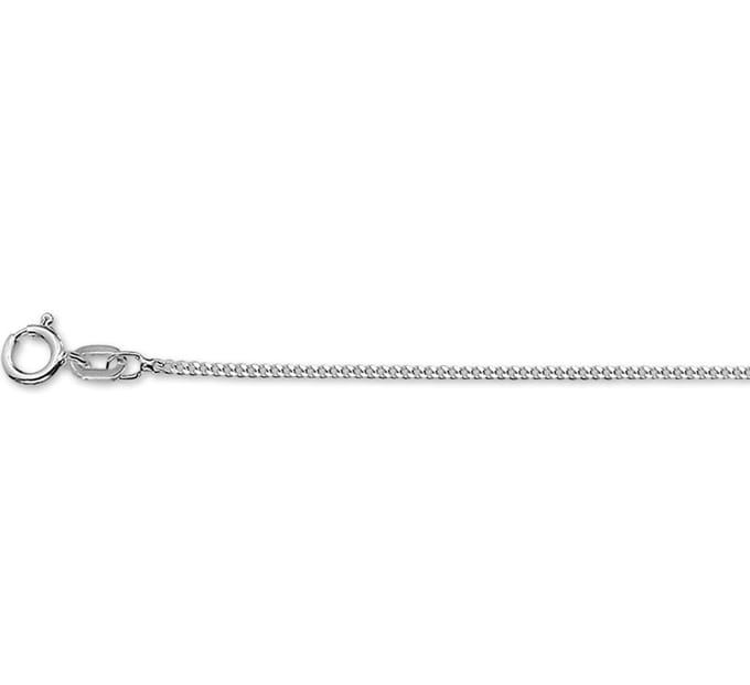 Zilver Gerhodineerde Collier gourmet 1 1330056 38 cm