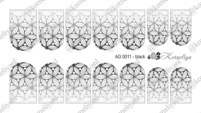 Korneliya Airbrush Waterdecal AG 0011 Black