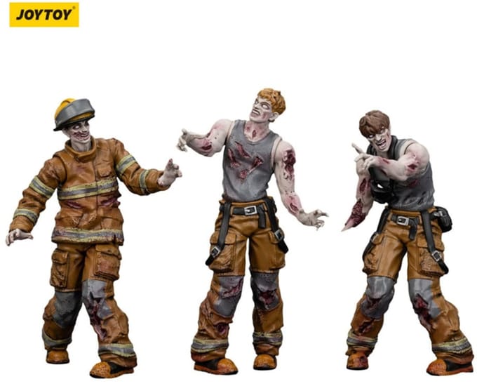 Joy Toy (CN) Zombie Dark Source Action Figuur 3-Pack Firefighters 8 cm Action Figuur