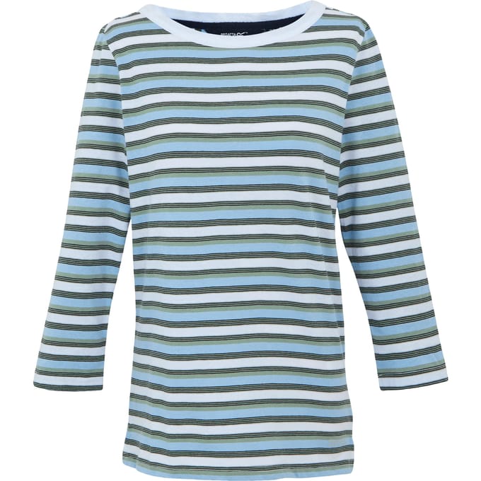 Regatta Dames/Dames Baylette II Gestreept T-shirt (Wit)