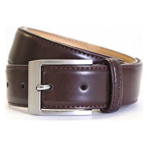 Gardeur Smalle Glad Lederen Riem Donker Bruin / male