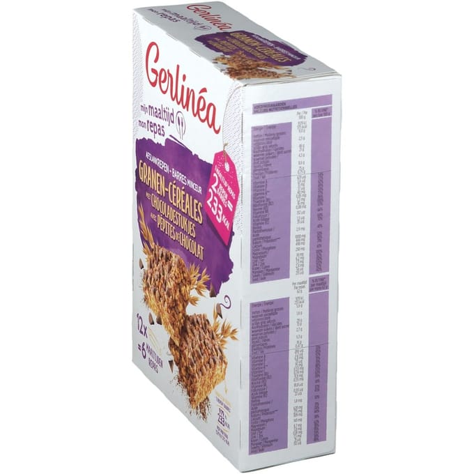 Gerlinéa Mijn Maaltijd Graanrepen met Chocoladestukjes 12x31 Reep