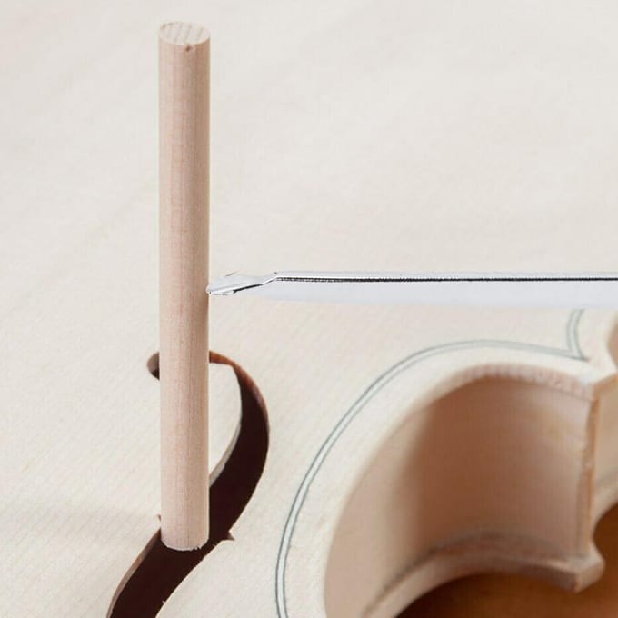 10 stuks Viool Klankhout Houten Roestvrij Staal Klankhout Setter Geïnstalleerd Gereedschap white
