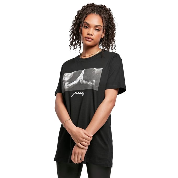 Mister Tee - Pray Dames Tshirt - 3XL - Zwart