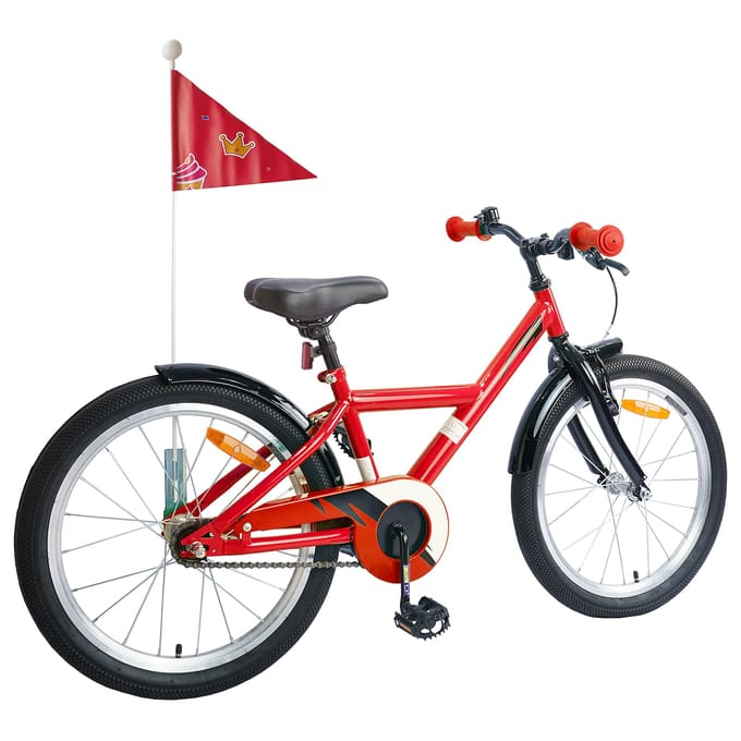 vidaXL - Kinderfiets - 18 - Inch - voor - 5-7 - jaar - oud - Rood