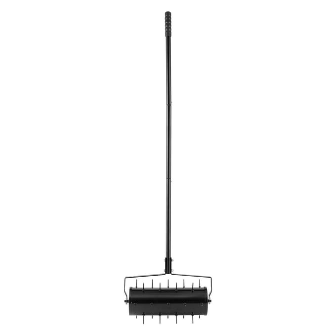 Rolende Gazonbeluchter 18  Heavy-Duty Handmatige Rolbeluchter Gazon Zwart