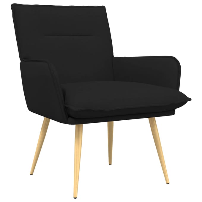 vidaXL - Fauteuil - Zwart - Stof
