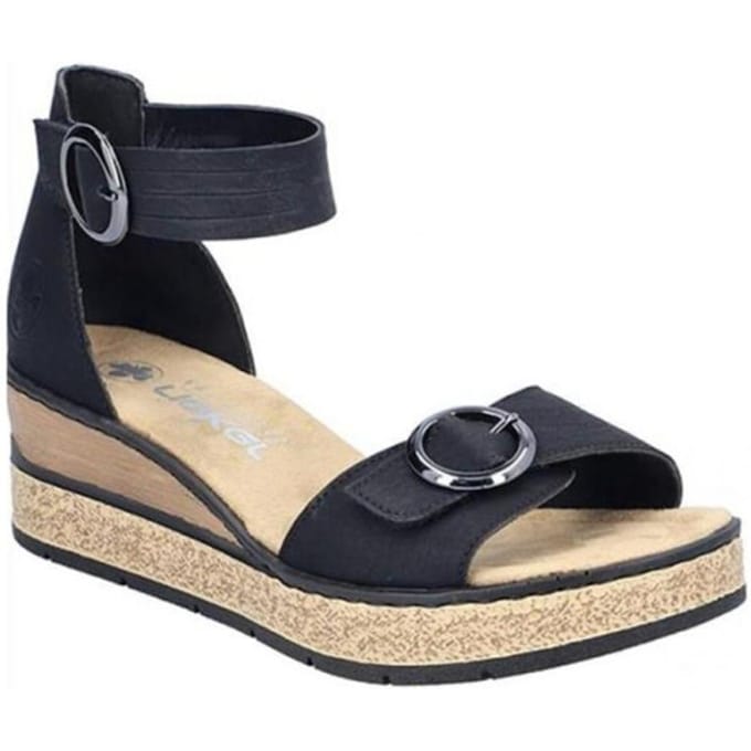 Sandalen met sleehak Rieker 63780-00