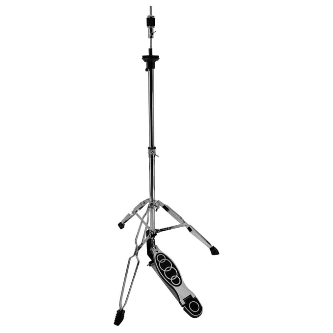 Support de cymbale, support de charleston portable avec pédale douce, support à 3 pieds, hauteur réglable, pratique argenté