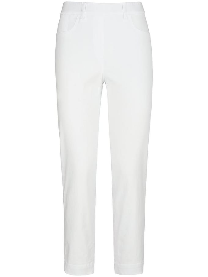 Enkellange broek pasvorm Sylvia Van Peter Hahn wit