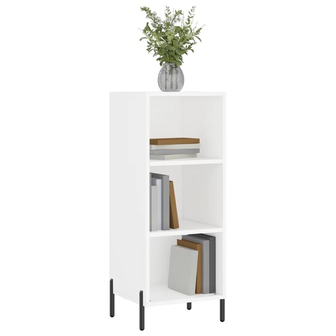 vidaXL - Dressoir - 34,5x32,5x90 - cm - bewerkt - hout - wit