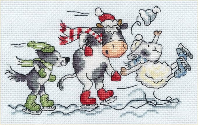 Bothy Threads Kate Garrett Almost, Nearly, Whoopsie! borduren (pakket) XMAS73