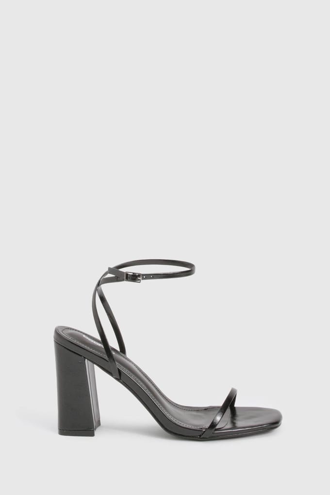 boohoo Dames 2-Delige Blokhakken | Black | Maat: 6