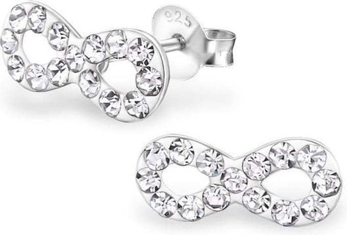 Montebello Oorbellen Burcu - 925 Zilver E-Coating - Infinity - 11x5mm