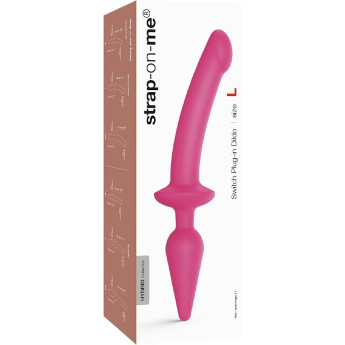 Strap-On-Me - Switch Plug-In - Dildo & Buttplug - Roze - Maat L