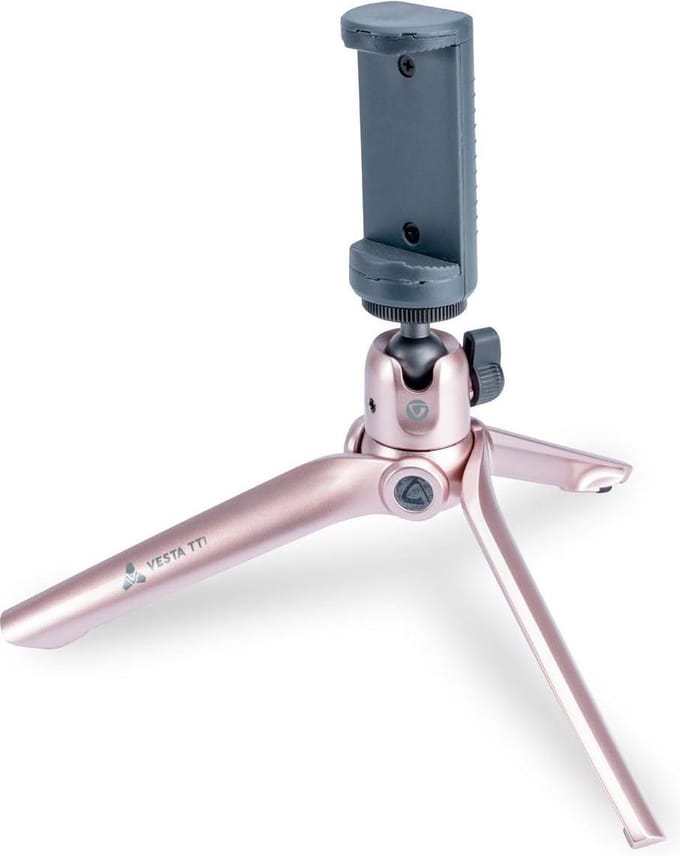 Vanguard Vesta TT1 tafel statief Roze + smartphone adapter