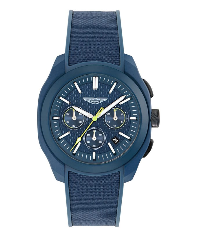 Aston Martin Thrill CRT MTRC1S606 Horloge - Siliconen - Blauw - Ø 42 mm